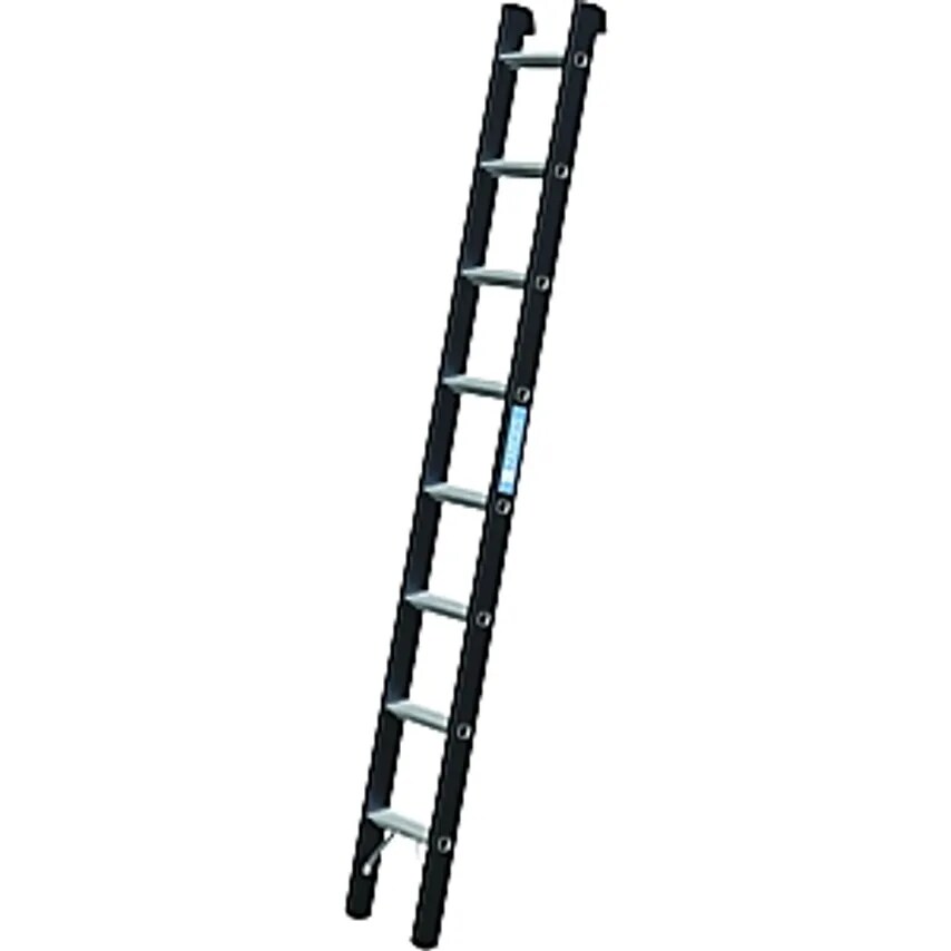 Zarges Heavy Duty Lean To Ladder, 60mm Aluminium Rungs, 8 Rungs