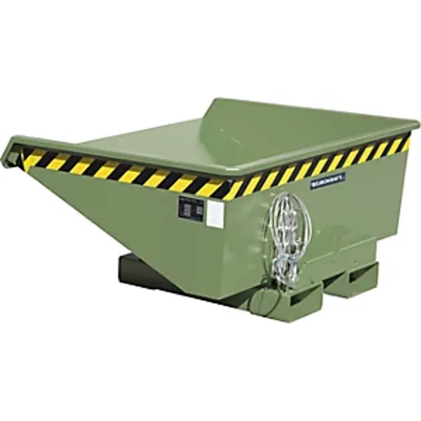 EUROKRAFTpro Tilting Skip Incl. Roll-Off Mechanism, Capacity 0.225 m, LxWxH 960