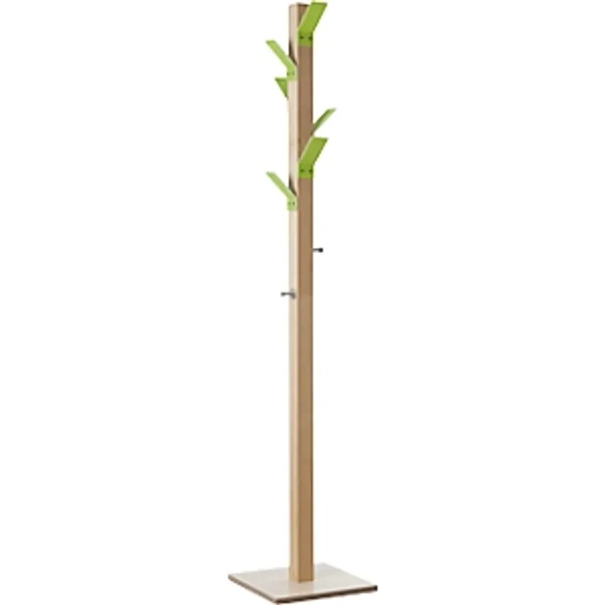 Paperflow Coat Stand, Solid Wood, Green Head