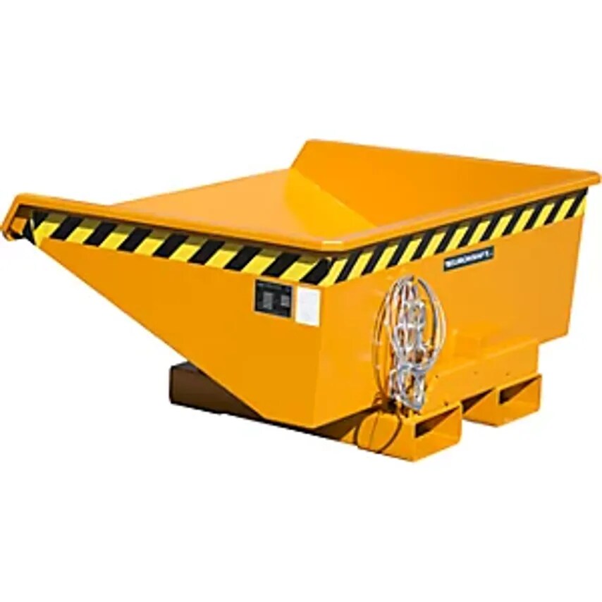 EUROKRAFTpro Tilting Skip Incl. Roll-Off Mechanism, Capacity 0.275 m, LxWxH 1210