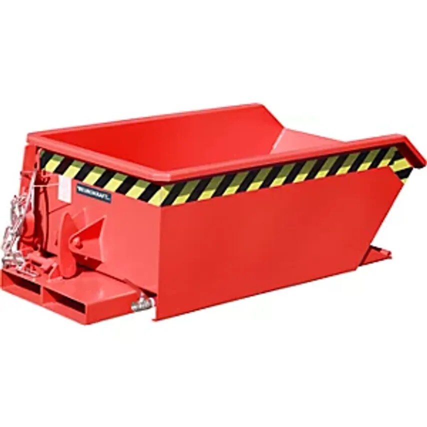 EUROKRAFTpro Mini Tilting Skip For Metal Swarf, Low Overall Height, Capacity 0.2