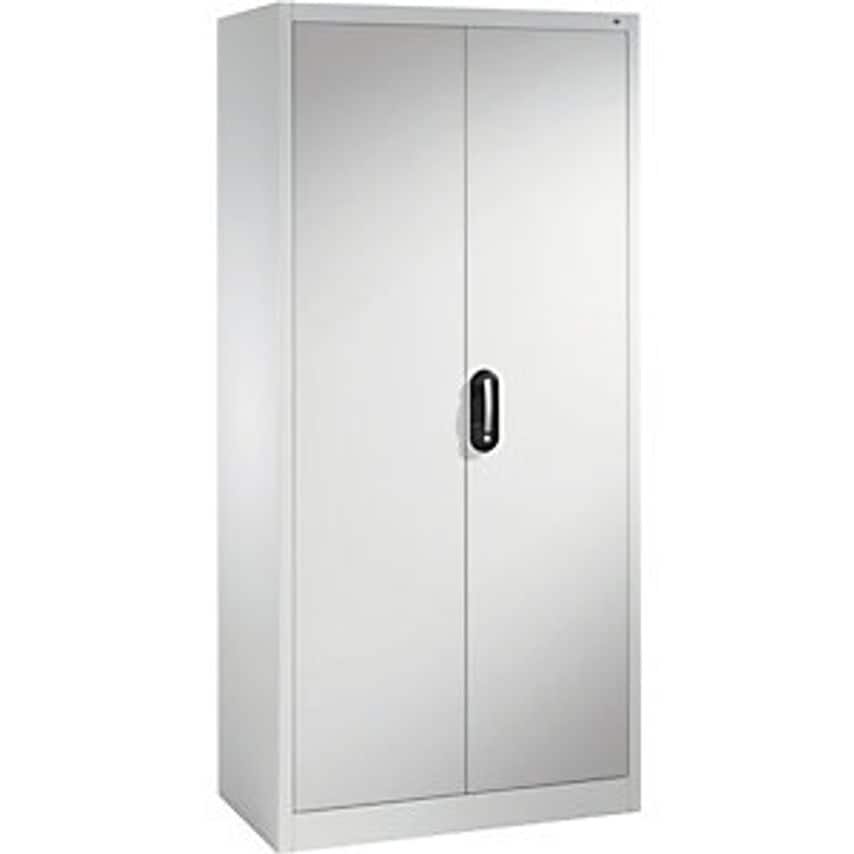 C&P ACURADO Universal Cupboard, WxD 930 X 400mm, Light Grey/White Aluminium
