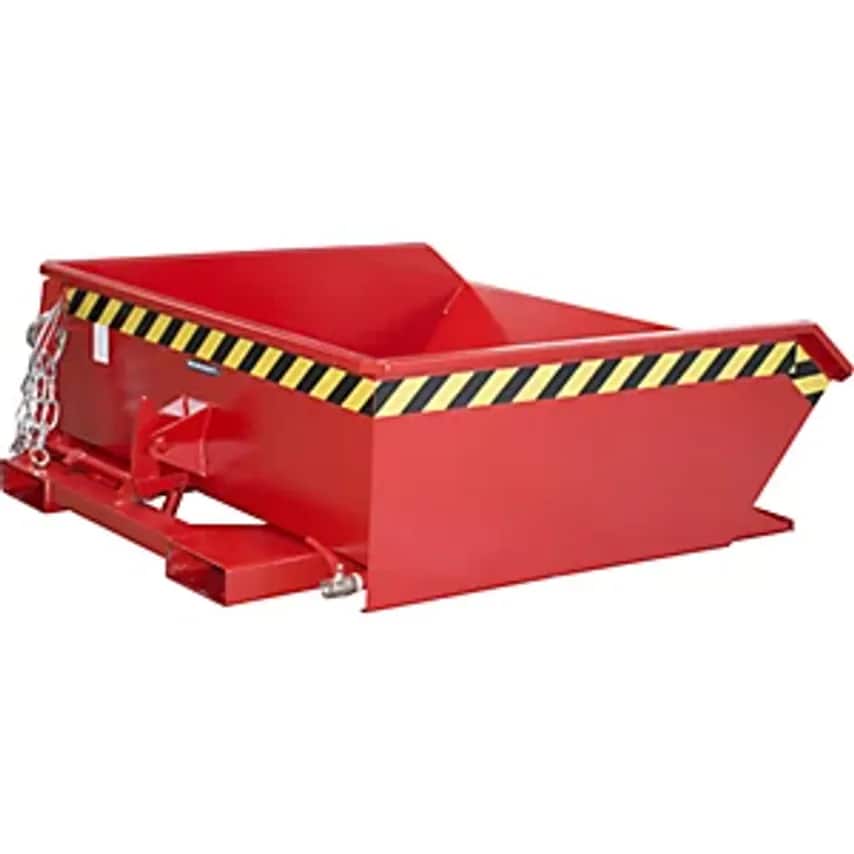 EUROKRAFTpro Mini Tilting Skip For Metal Swarf, Low Overall Height, Capacity 0.4
