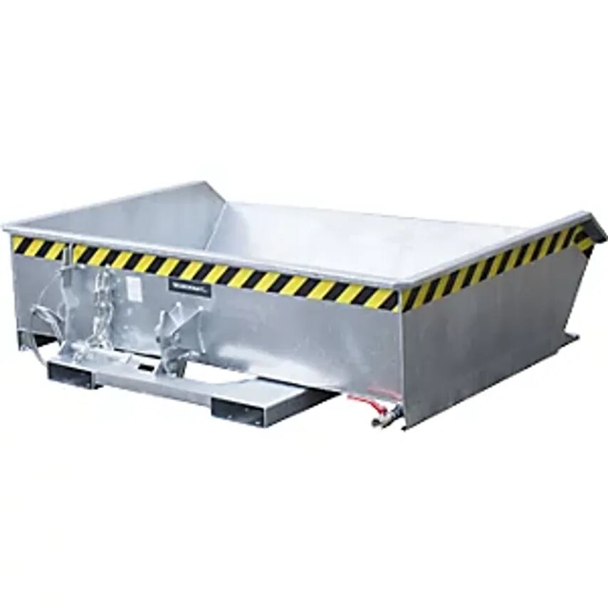 EUROKRAFTpro Mini Tilting Skip For Metal Swarf, Low Overall Height, Capacity 0.6