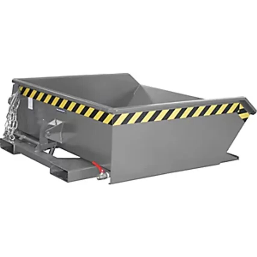 EUROKRAFTpro Mini Tilting Skip For Metal Swarf, Low Overall Height, Capacity 0.6