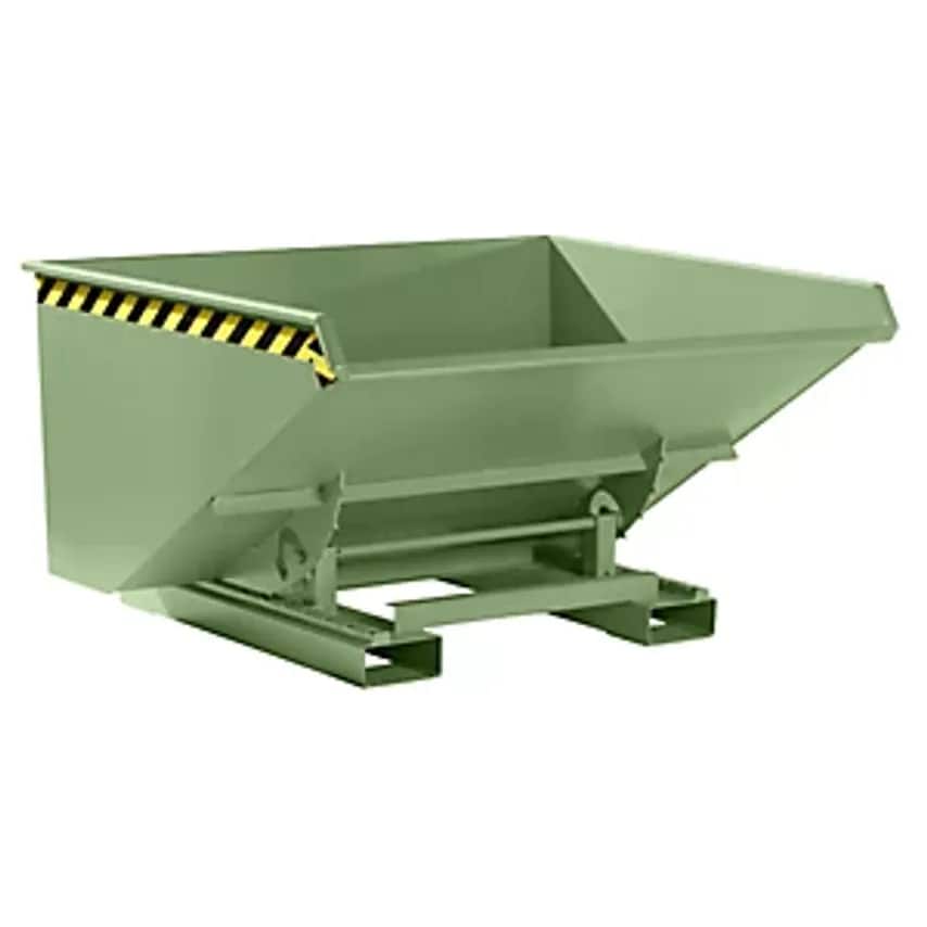 EUROKRAFTpro Tilting Skip Incl. Roll-Off Mechanism, Capacity 0.9 m, LxWxH 1260 X
