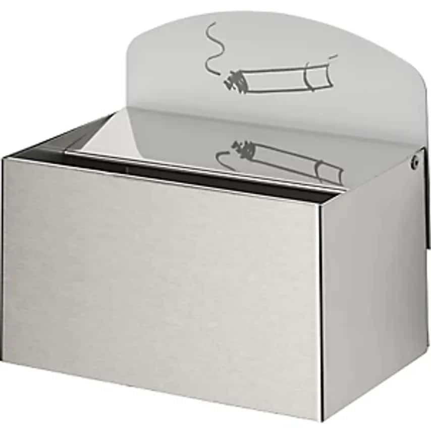 VAR Wall Ashtray With Sign, HxWxD 125 X 200 X 125mm, Stainless Steel