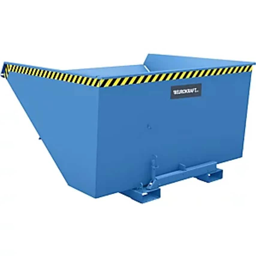 EUROKRAFTpro Tilting Skip Incl. Roll-Off Mechanism, Capacity 2.1 m, LxWxH 1720 X