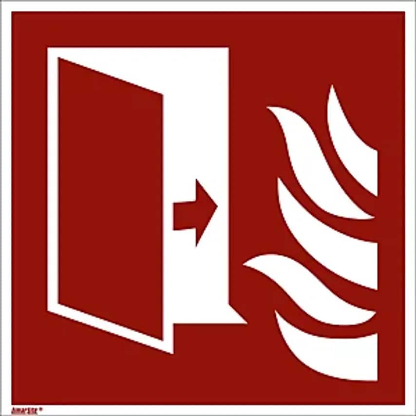 MARAHRENS Fire Protection Sign, Fire Protection Door, Pack Of 10, Aluminium, 150