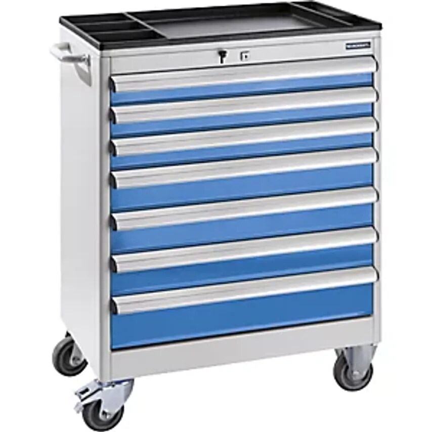 EUROKRAFTpro Drawer Cupboard, Mobile, HxWxD 930 X 700 X 450mm, Drawers 3 X 75, 3