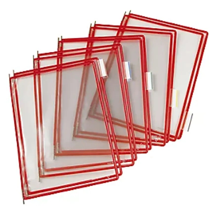 Tarifold Clear View Panel, Pack of 10, For A4, Red- you get 3