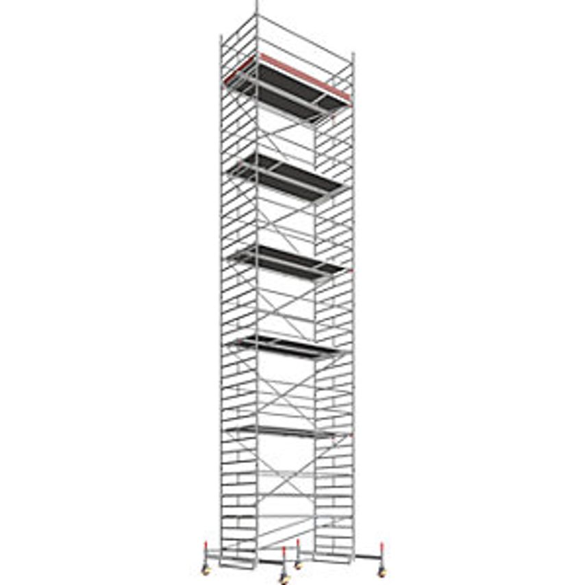Layher Universal Mobile Access Tower, Wide Model, Scaffolding Height 12.61 M
