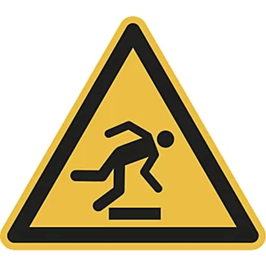 MARAHRENS Hazard Signs, Hazard - Floor Level Obstacle, Pack Of 10, Film, Leg Len