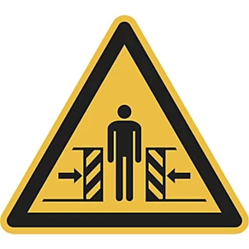 MARAHRENS Hazard Signs, Hazard - Crush Injuries, Pack Of 10, Plastic, Leg Length