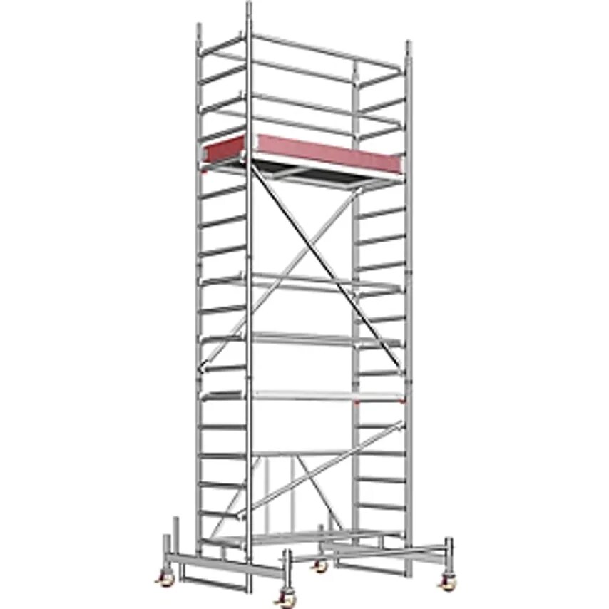 Layher ZIFA Aluminium Mobile Access Tower, Platform 1.80 X 0.75 M, Tower Height