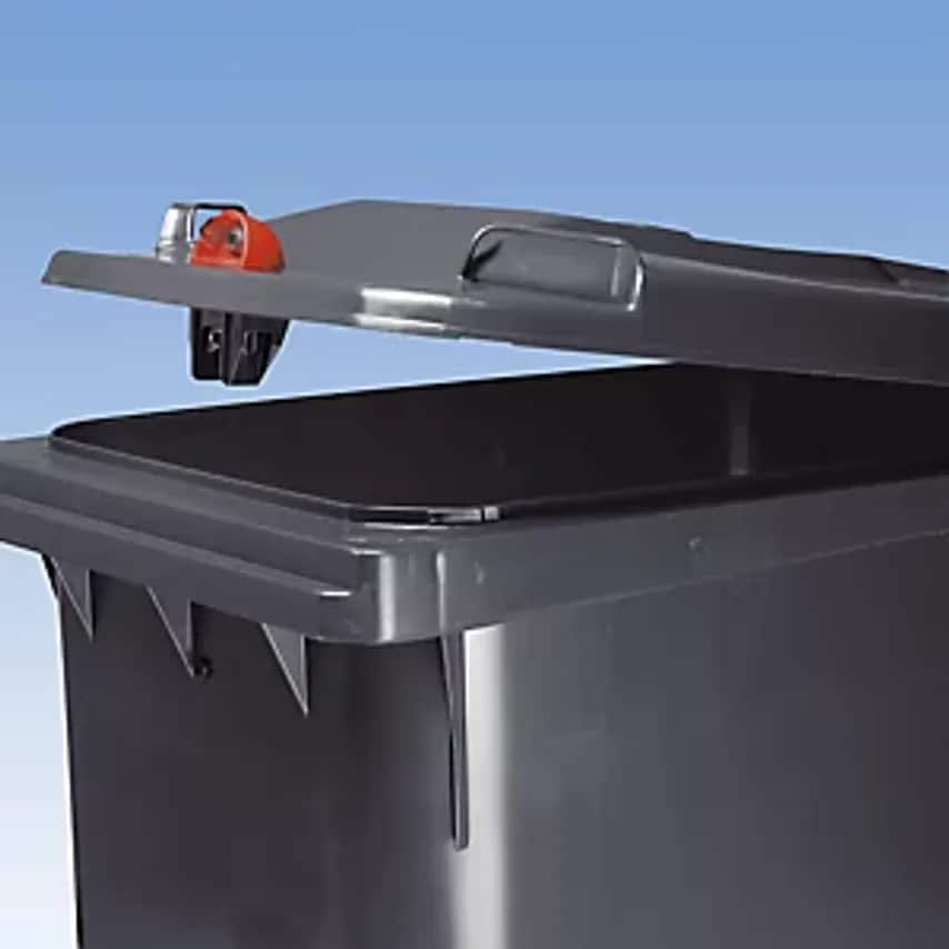 SSI Schaefer Waste Bin With Gravity Lock, Capacity 240 L, WxHxD 580 X 1100 X 740
