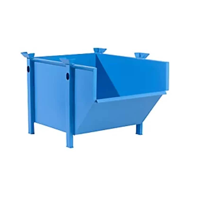 EUROKRAFTpro Sheet Steel Container, Capacity 0.5 m, Without Folding Chute, Light