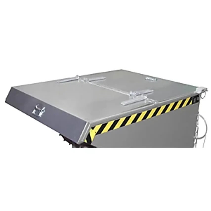 EUROKRAFTpro Hinged Lid, For Tilting Skips With A Capacity Of 1.2 M, Zinc Plated