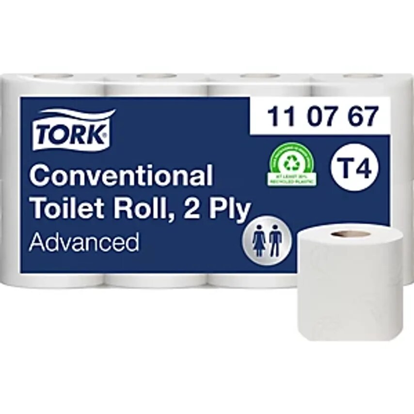 ESSITY Small Rolls of Toilet Paper - Household Roll - 2-ply, White, - you get 21