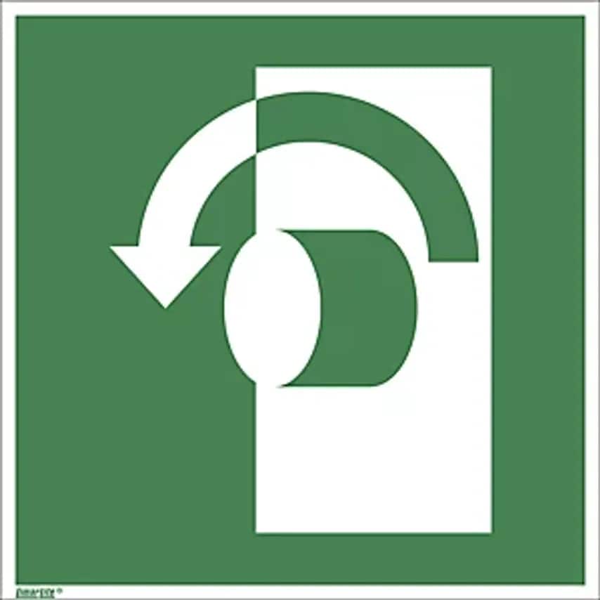 MARAHRENS Emergency Sign, Turn Anticlockwise To Open, Pack Of 10, Film, 200 X 20