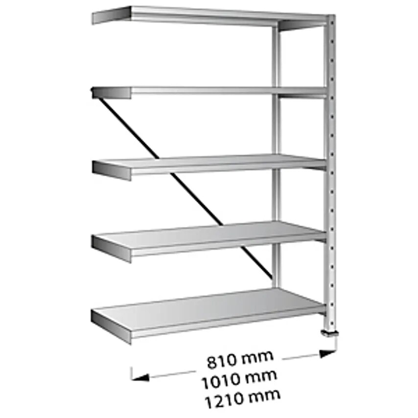 SCHOLZ Boltless Industrial And Storage Shelving Unit - Width 1000mm - 5 Shelves,