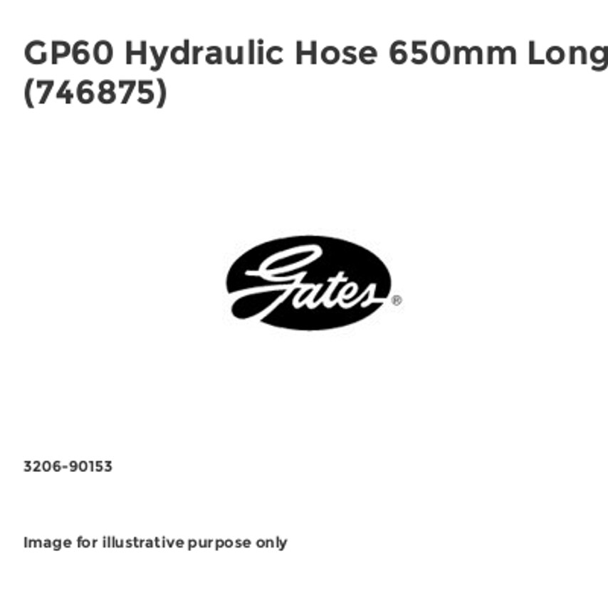 GP60 Hydraulic Hose 650mm Long (746875)