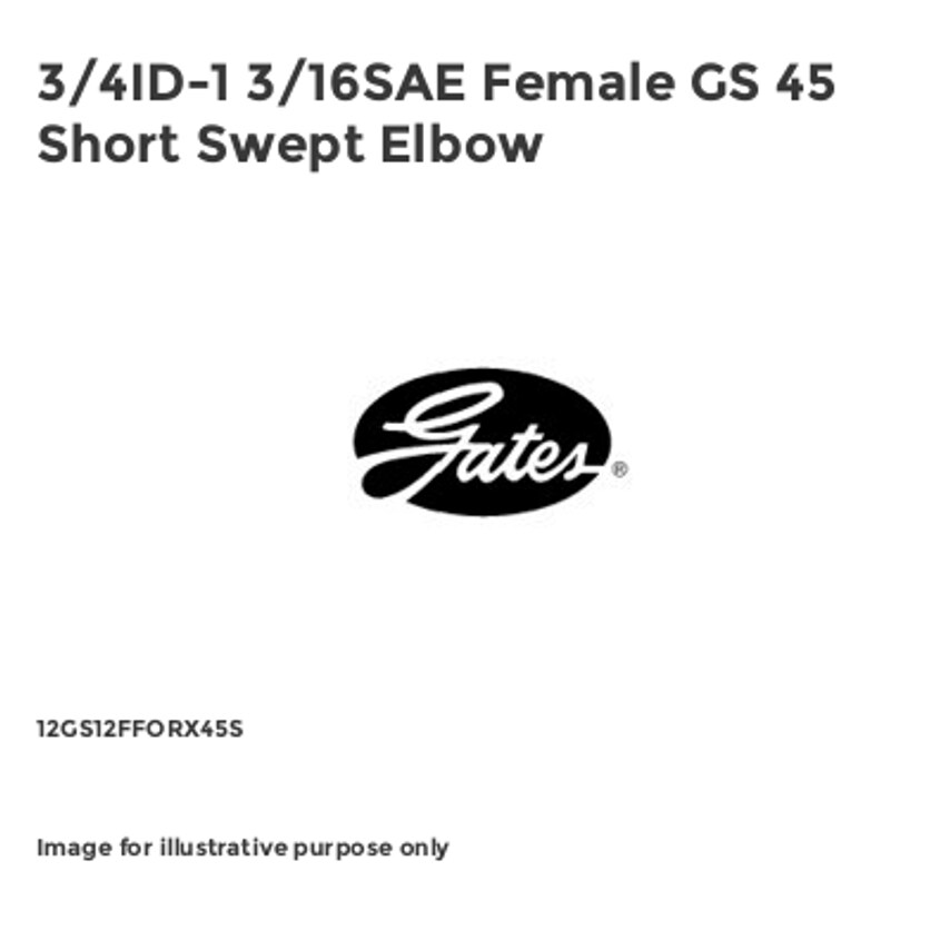 Female GS Short 45 Swept Elbow
