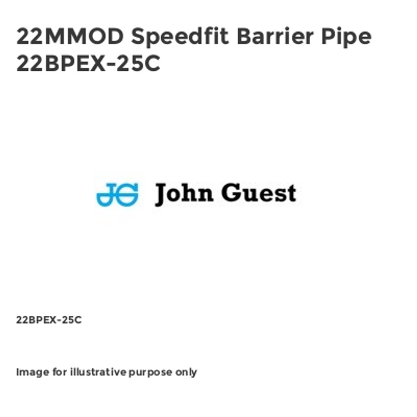 John Guest 22MMOD Speedfit Barrier Pipe 22BPEX-25C