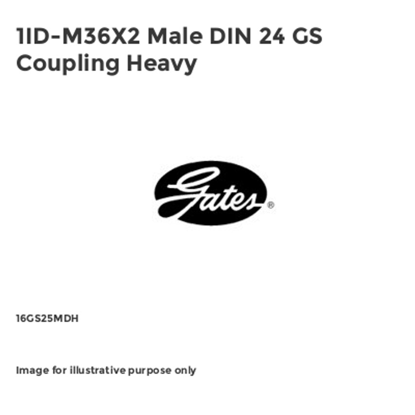 Male DIN 24 GS Coupling Heavy