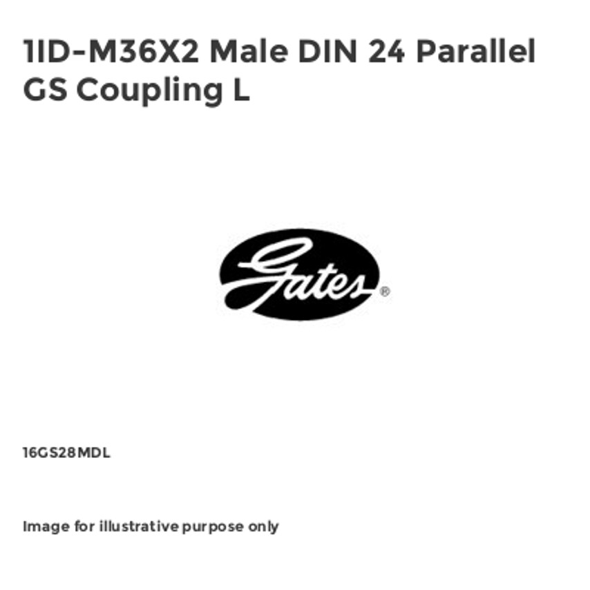 Male DIN 24 Parallel GS Coupling L