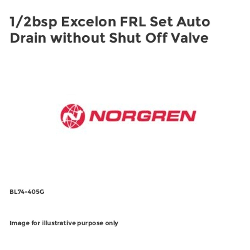 Excelon FRL Set Auto Drain without Shut Off Valve