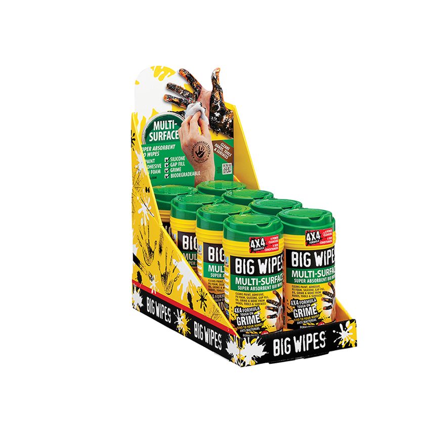 Shop Big Wipes 4 x 4 MultiSurface Cleaning Wipes Tub of 80 Counter Top