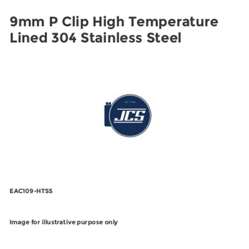 JCS 9mm P Clip High Temperature Lined 304 Stainless Steel EAC109-HTSS