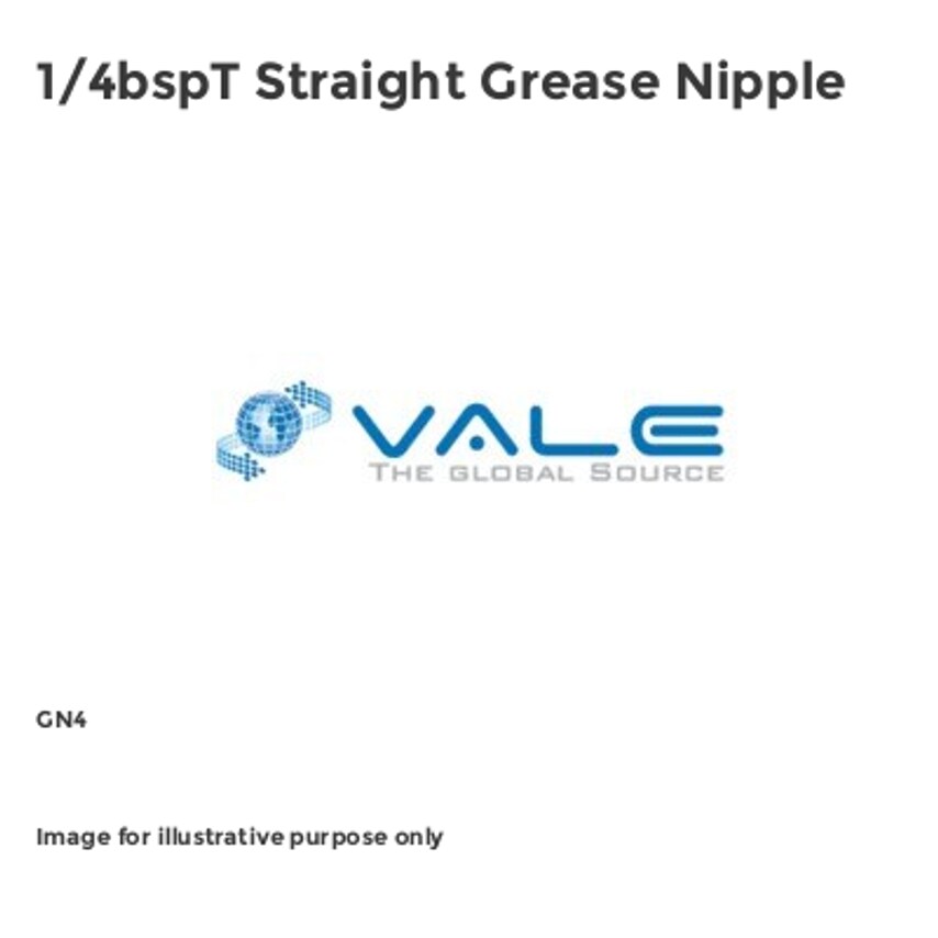 Straight Grease Nipple (BSPT)