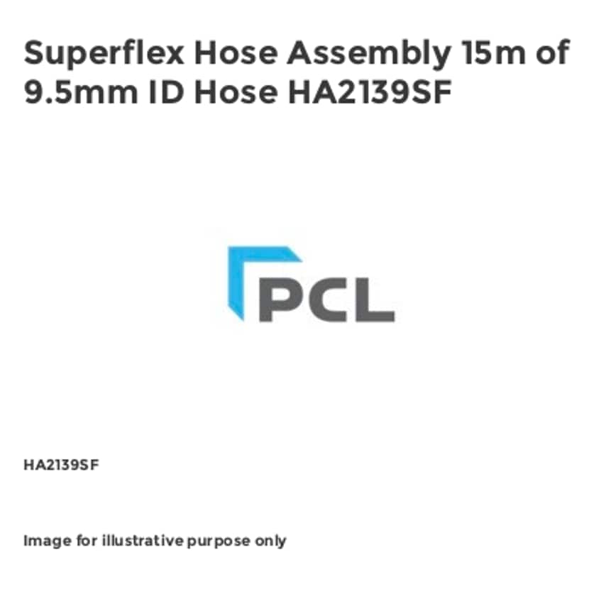PCL Superflex Hose Assembly 15m of 9.5mm ID Hose HA2139SF