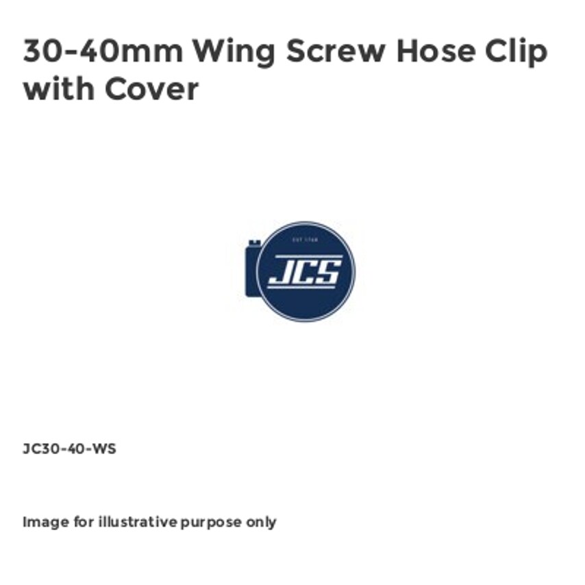 JCS 30-40mm Wing Screw Hose Clip with Cover