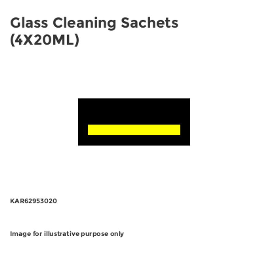 Shop Karcher Glass Cleaning Sachets (4X20ML) Cleaning & Hygiene Zoro UK