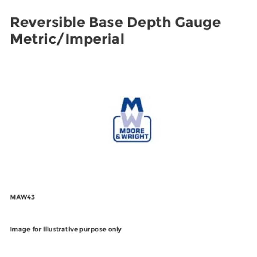 Moore & Wright Reversible Base Depth Gauge Metric/ at Zoro