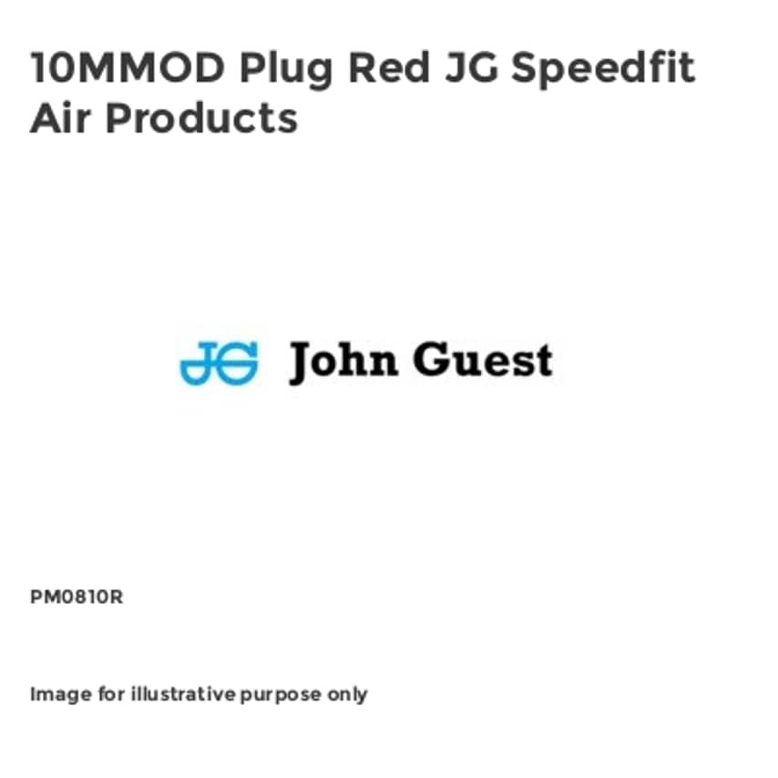 John Guest 10MMOD Plug Red JG Speedfit Air Products