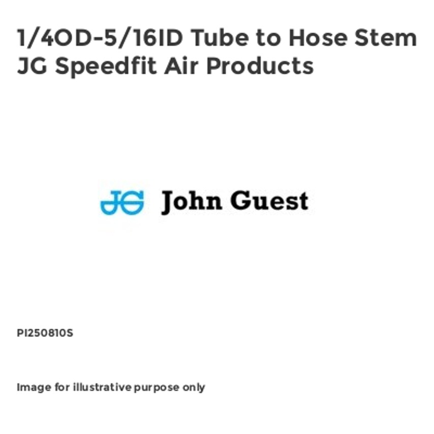 Tube to Hose Stem JG Speedfit Air Products