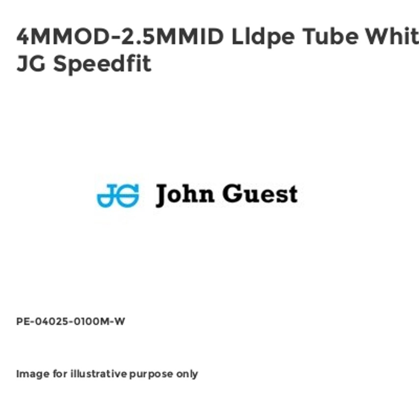 JG Speedfit LLDPE Tubes