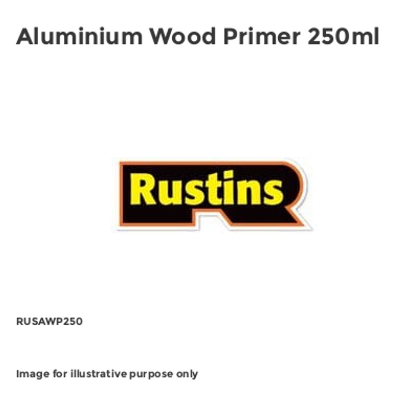 Shop Rustins Aluminium Wood Primer 250ml Primers Zoro UK