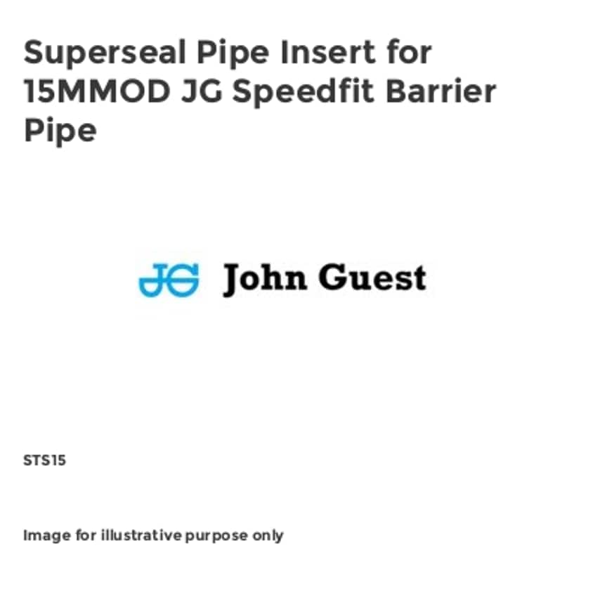 JG Speedfit Superseal Pipe Insert 15mm | STS15