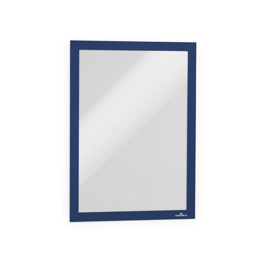 Durable Duraframe Self Adhesive Magnetic Signage Frame, A4 Blue