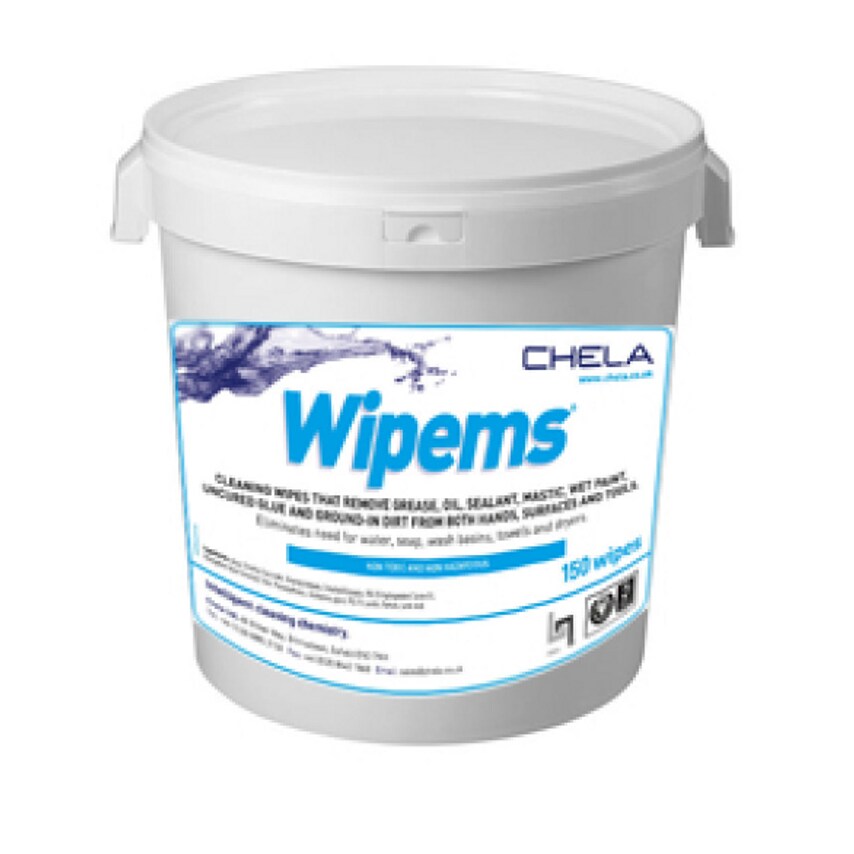 Wipems 4 x 150 Wipes Pre-wetted Non-Woven Abrasive Wipes