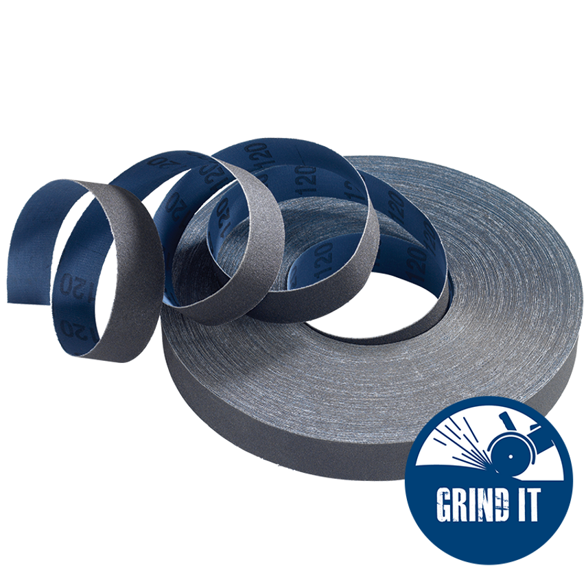 DURO 25mm x 50m (50, 000mm) Aluminium Oxide Cloth Backed Emery Roll 120 Grit