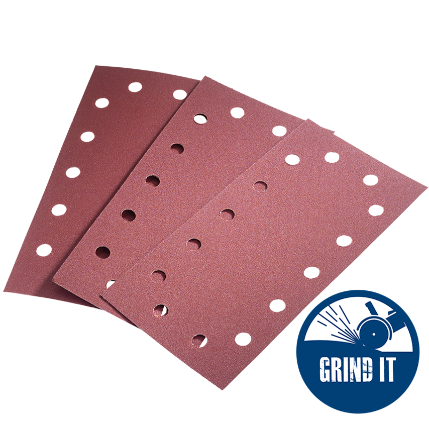 DURO 115 x 230mm Orbital Sanding Sheet - Ventilated with Hook & Loop- you get 25