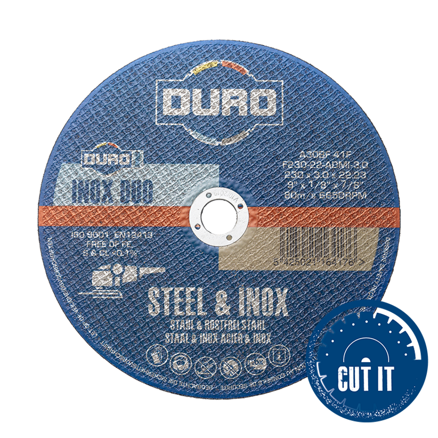 DURO 115 x 1.6 x 22.2mm A46BF Steel/Inox Flat- you get 25