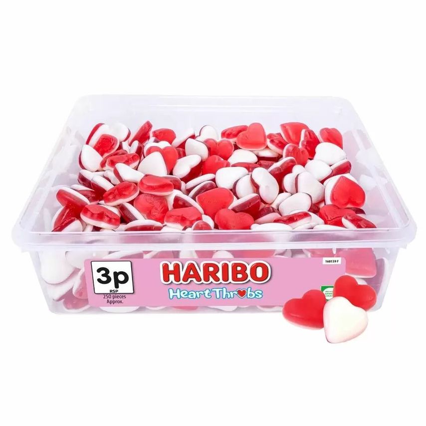 Haribo Haribo Heart Throbs Tub 150's - Pack of 9