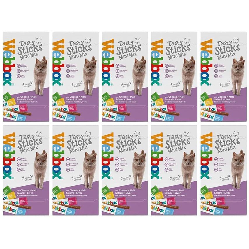 Webbox Cats Delight Mini Mix Sticks for Kittens 16S - Pack (10)